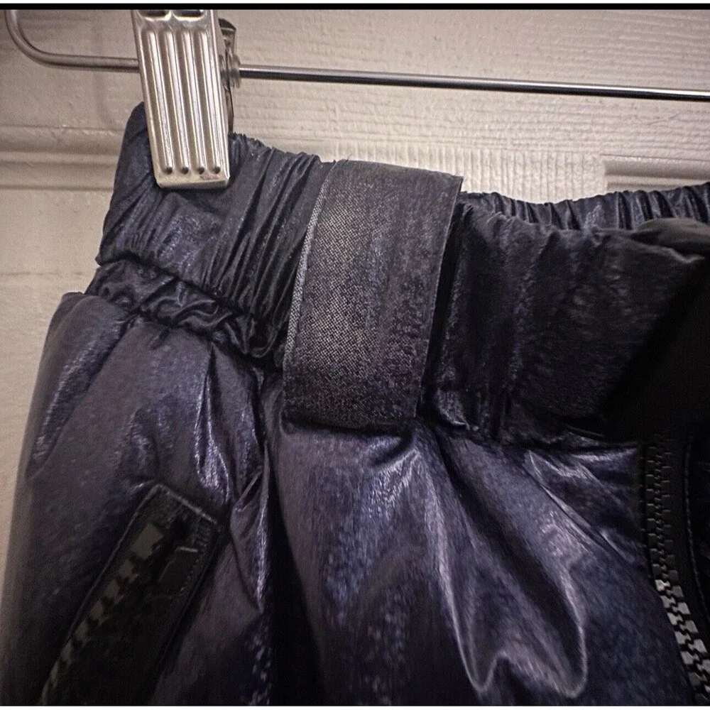 Clubb Exx metallic Blue Ski Snow Pants Xs Dollz Kill Iridescent‎ Puffer Shimmery